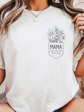 Custom Mom Shirt, Floral Mom Tee, Mothers Day Gift